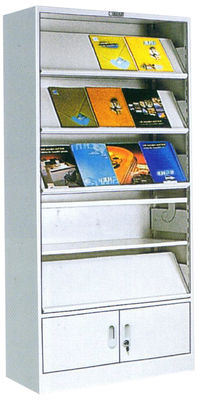 Bookcase офиса металла 5-Pull-Out-Board с PVC утопил ручку
