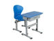 Голубые одиночные стол студента и набор стула, мебель школы таблицы сочинительства ребенка класса